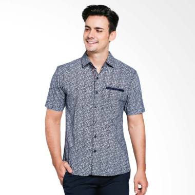 Red Cliff Smart Casual Print Kemeja Pria - Navy [6B0560AM,BM,CM,DM]