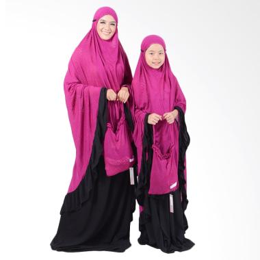 Boontie Aliyanah Mukena Couple - Ungu Hitam