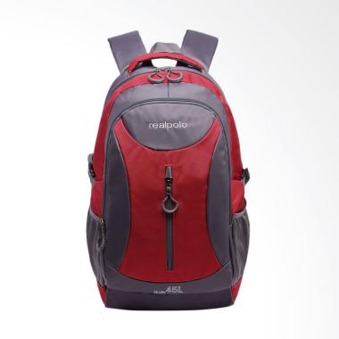 Real Polo Backpack Kasual Jumbo Tas ... r - Merah [6332/ Size XL]