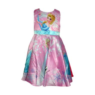 VERINA BABY Motif Elsa And Olaf Frozen Dress Anak - Pink