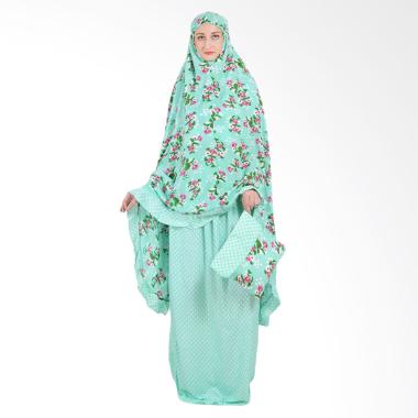Koesoema Clothing Rayon Polka Floral Set Mukena - Hijau