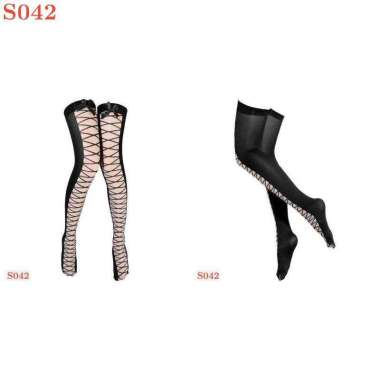 S042 - Stocking Sepaha Hitam Cross Transparan