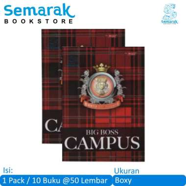 Big Boss Campus Buku Tulis Boxy Isi 50 Lembar [1 Pack/10 Buku]