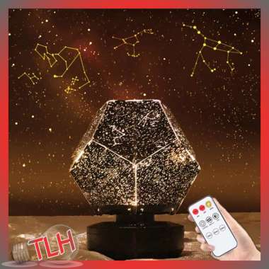 HIAS LAMPU DEKORASI KAMAR TIDUR LED PROYEKTOR BINTANG ESTETIK GALAXY LANGIT DENGAN REMOTE CONTROL
