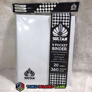 Sultan Supply Card Album 9 Pocket Binder - White