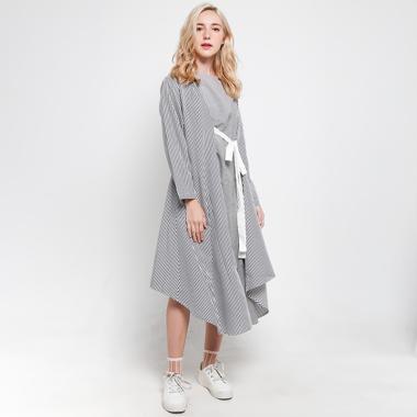 Slovv Clarity Dress PS-MS007SD - Grey White Stripes