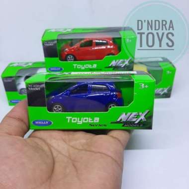 DIECAST TOYOTA YARIS MINIATUR MOBIL WELLY 1:60 - BIRU