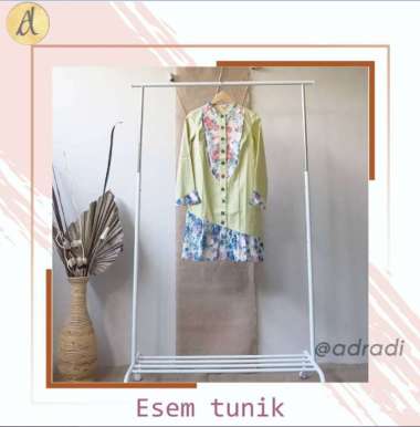 Esmee tunik dewasa wanita motif bunga size S bahan katun cantik