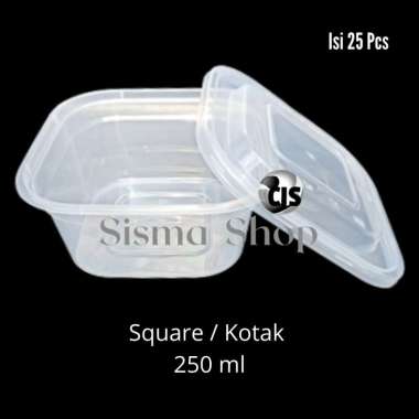 Thinwall Square 250 ml / Thinwall Kotak 250 ml - 25 pcs