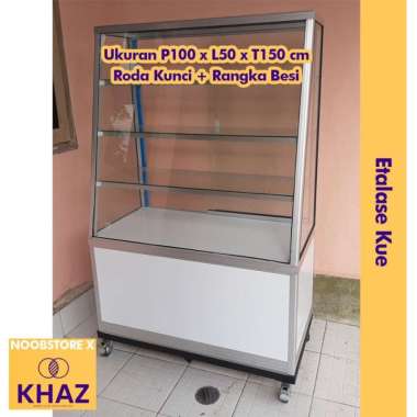 Etalase untuk Jualan Kue / Etalase Donat / Etalase Roti / Etalase Kue Basah Bahan Aluminium