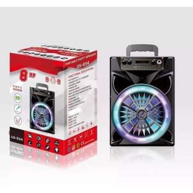 Speaker 8 Inch Karaoke Portable Kimiso QS-834 Free Microphone + Remote