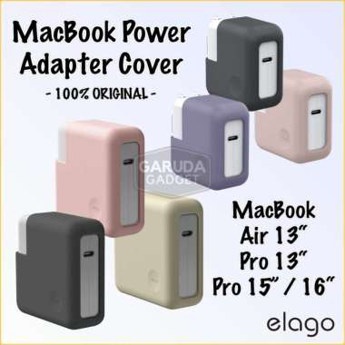 Case Charger Macbook Pro 13 15 16 inch M1 intel Elago Power Adapter Casing Cover Full Protection Ori