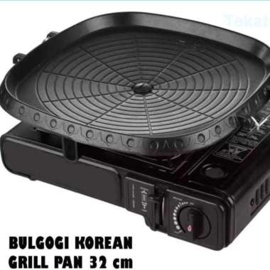 Panci Panggang Bulgogi Korean Grill Pan Kotak 32cm ORI 100% Multicolor