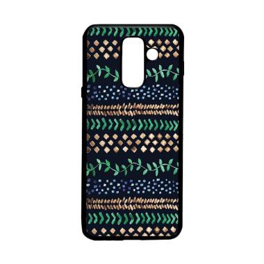 HEAVENCASE Motif Batik Tribal 18 So ... ng Galaxy A6 Plus - Hitam