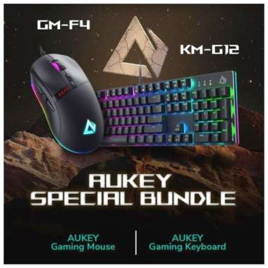 Jual Aukey Keyboard Mechanical Km-G12 + Aukey Gm-F4 Knight Gaming Mouse Multicolor