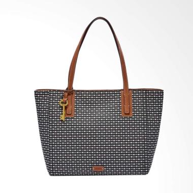 Fossil ZB 7406080 Emma Tote Bag Wanita - Black Stripe