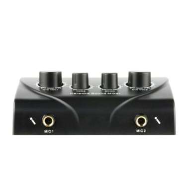 Professional Karaoke Mixer Echo Tone Audio 2 Microphone Input 100 % ORIGINAL Hitam