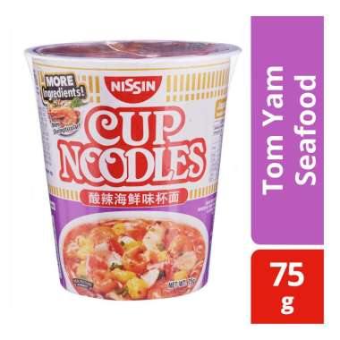 Promo Harga NISSIN Cup Noodles Tom Yum Asam Pedas 75 gr - Blibli