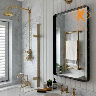 cermin dinding wastafel kamar mandi cermin besi minimalis 70 x 90