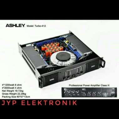 Power Turbo Ashley 412 Amplifier 4 Channel Original