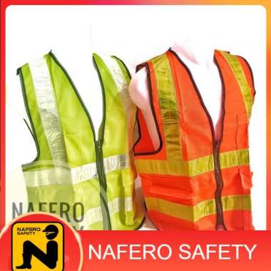 Rompi Safety Premium 2 kantong - Rompi Pelindung - Rompi Proyek -Murah Hijau Semua Ukuran