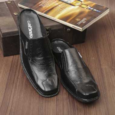 Catenzo - Sepatu Sandal Bustong Pria YA 040 40 Black