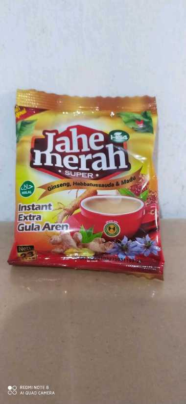 Jahe Merah Super H64 | Jahe Merah Instan extra Gula Aren 23 gr