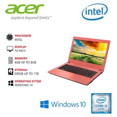 Laptop ACER Intel Core i3 RAM 4GB/ SSD 256GB - Windows 10 "FREE MOUSE" 8GB/HDD 1TB