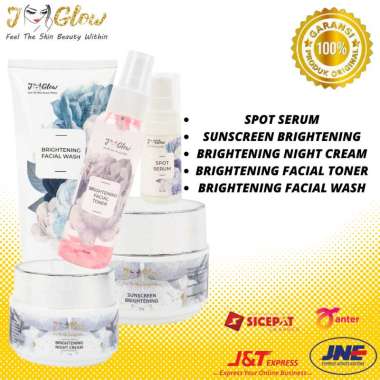 Jglow j glow skincare jglow super paket whitening perawatan pria pembersih wajah glowing cream kecan