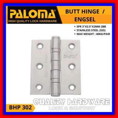 Engsel Jendela Stainless Paloma BHP 302 - 3 inch Engsel Jendela 3 Inch - 2BB Murah Berkualitas