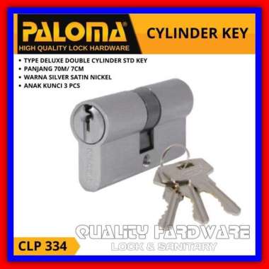 Silinder Kunci Pintu / Kunci Silinder Paloma CLP 334 70 mm Double Kunci Silinder Murah Berkualitas
