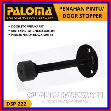 Door Stopper / Penahan Pintu Paloma DSP 222 Door Stopper Karet Hitam Murah Berkualitas