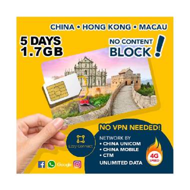 Jual Ezzy Connect China Hk Macau Sim Card Internasional [4 Gb/ 7 Hari] -  White Di Seller Ezzyconnect - Kota Jakarta Pusat, Dki Jakarta | Blibli