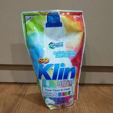 Promo Harga So Klin Liquid Detergent Power Clean Action White & Bright 800 ml - Blibli