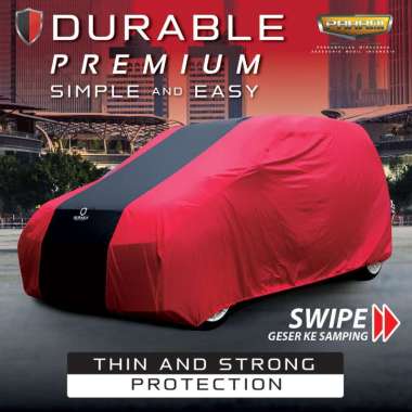 DURABLE Premium Cover Body Mobil for Toyota Corolla Twincam or Greco - Red List Black Red list Black