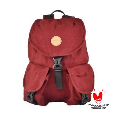 bogga Daypack Tas Kanvas Pria [30 L] Red Maroon