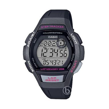 CASIO LWS-2000H Step Tracker Digital Sports Original Jam Tangan Wanita Black Grey