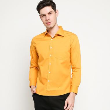 VM Polos Slimfit Kemeja Panjang Pria 2XL Emas