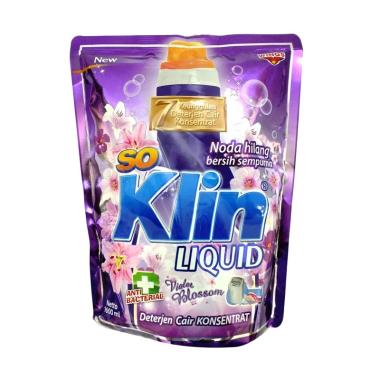 Promo Harga So Klin Liquid Detergent + Anti Bacterial Violet Blossom 1600 ml - Blibli