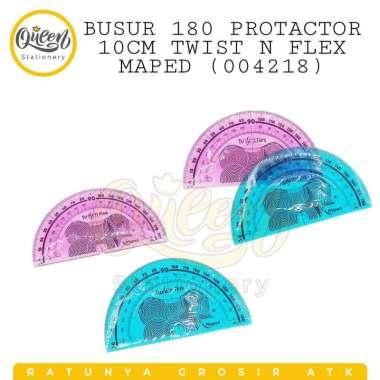 BUSUR 180 PROTRACTOR 10CM TWIST N FLEX MAPED (004218)/PENGGARIS BUSUR / BUSUR DERAJAT / BUSUR PLASTI