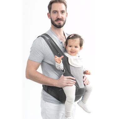 Mooimom Breathable Hipseat Carrier Gendongan Bayi Dark Grey