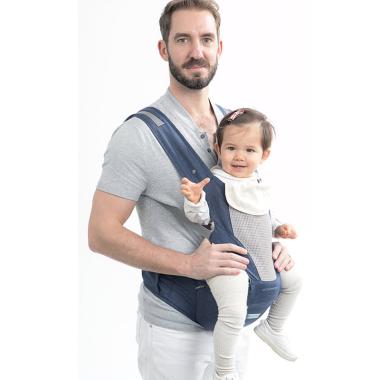 Mooimom Breathable Hipseat Carrier Gendongan Bayi Navy Blue