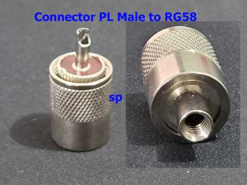 Konektor PL Male to Kabel RG-58 Koaksial Cable RG58 PL259 silver