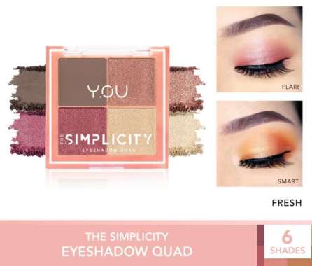 YOU The Simplicity Eyeshadow Quad Fresh - Eyeshadow Silky - Eyeshadow Palette Nude - Eyeshadow Blend