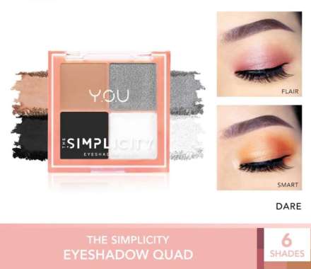 YOU The Simplicity Eyeshadow Quad Fresh - Eyeshadow Silky - Eyeshadow Palette Nude - Eyeshadow Blend