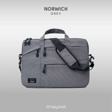 HEYLOOK Tas Selempang Laptop Waterproof Tas Laptop Norwich 14" Tas Laptop Shoulder Bag Anti Air Grey