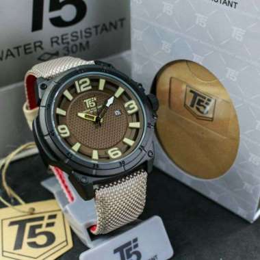 ORIGINAL T5 H3568 original jam tangan pria T5 H 3568 garansi original Black coklat