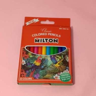 short colored pencils - pensil warna pendek pensil gambar 12 warna