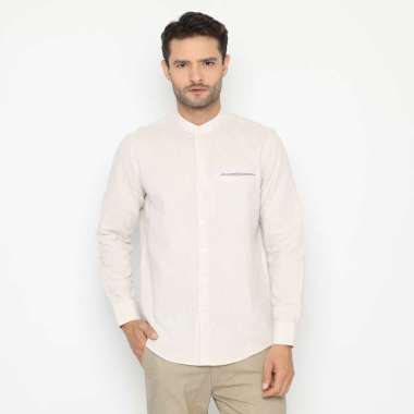Platini Kemeja Pria Koko Shanghai Lengan Panjang Cream 22018 XXL