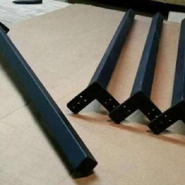 Kaki Meja Besi Kotak Besi Hollow 3x3 Hitam 50cm